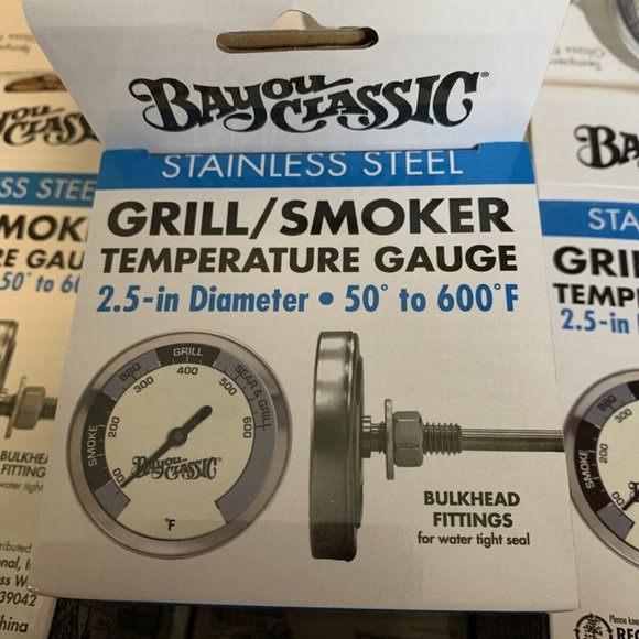 New Bayou Classic Grill/Smoker Temperature Gauge Stainless Steel Sealed Box 2.5” - Picture 3 of 4